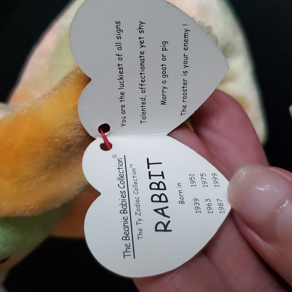 💙 4/$20 Ty Beanie Baby Rabbit zodiac  2000 - Picture 3 of 5